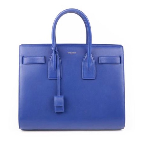 Small sac de jour barely used in royal blue - Picture 2 of 3